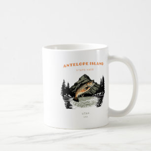 Mug Antelope Island State Park Utah Rétro Vintage Pêch