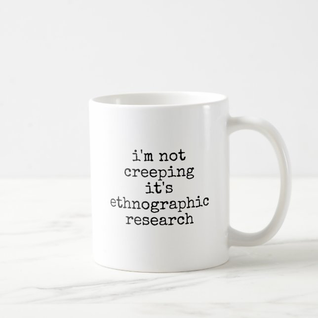 Mug Anthropologue drôle Recherche ethnographique (Droite)