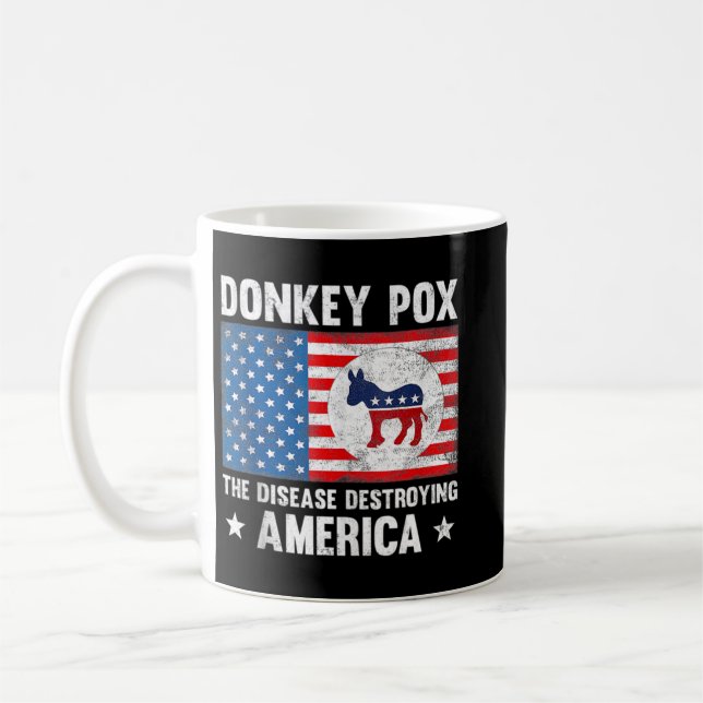 Mug Anti Biden La Maladie Détruisant L'Amérique Donkey (Gauche)