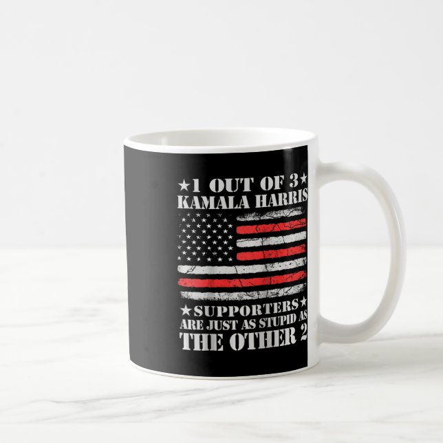 Mug Anti Kamala Harris Stupide plaisanterie Drapeau Am (Droite)