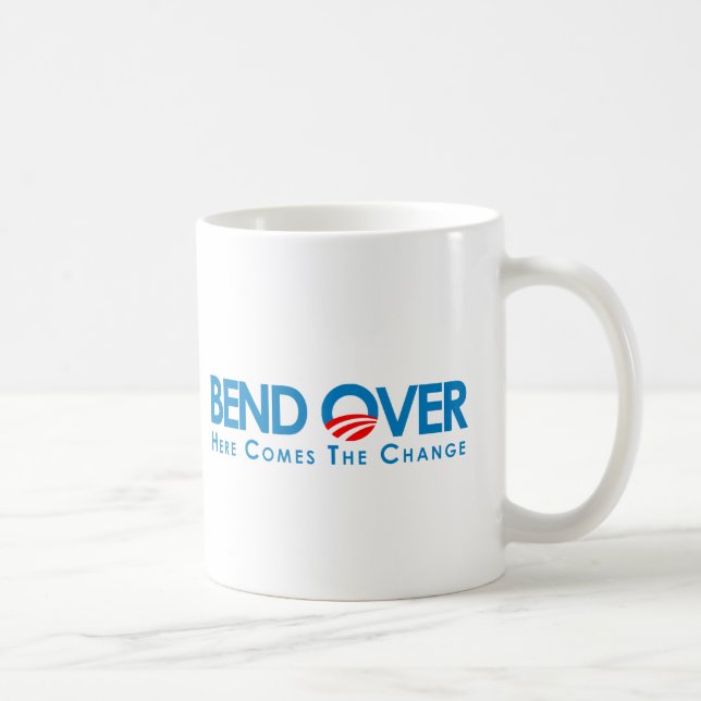 Mug Anti-Obama - courbure plus de pour le changement (Droite)