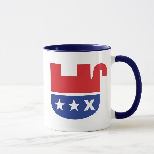Mug Anti Trump GOP républicain mort éléphant (Droite)