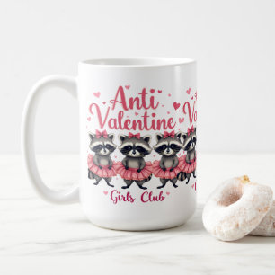Mug Anti Valentine's Day Funny Raccoon Cute Kawaii