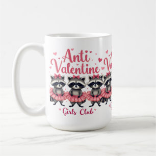 Mug Anti Valentine's Day Funny Raccoon Cute Kawaii