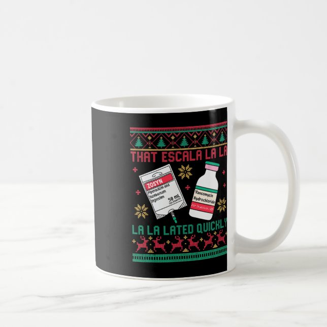 Mug Antibiotique Laid Christmas Icu Nurse Er Urgence D (Droite)