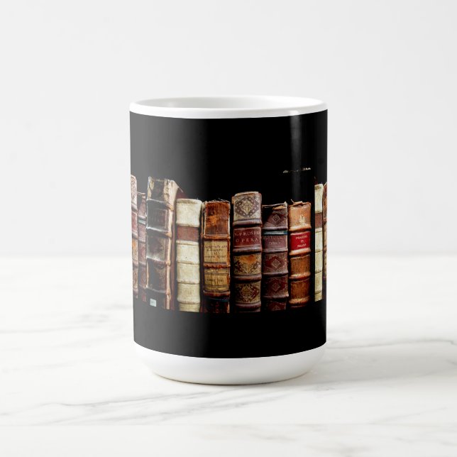 Mug Antique 18ème siècle Design Livres liants en cuir (Centre)