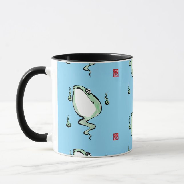 Mug Antique Origine Histoire Grumpy Frog Japonais Toad (Gauche)