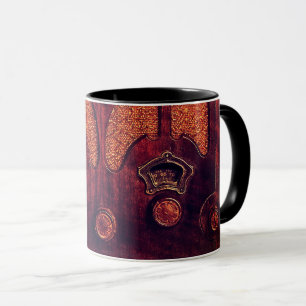 Mug Antique radio bois élégant art déco cathédrale