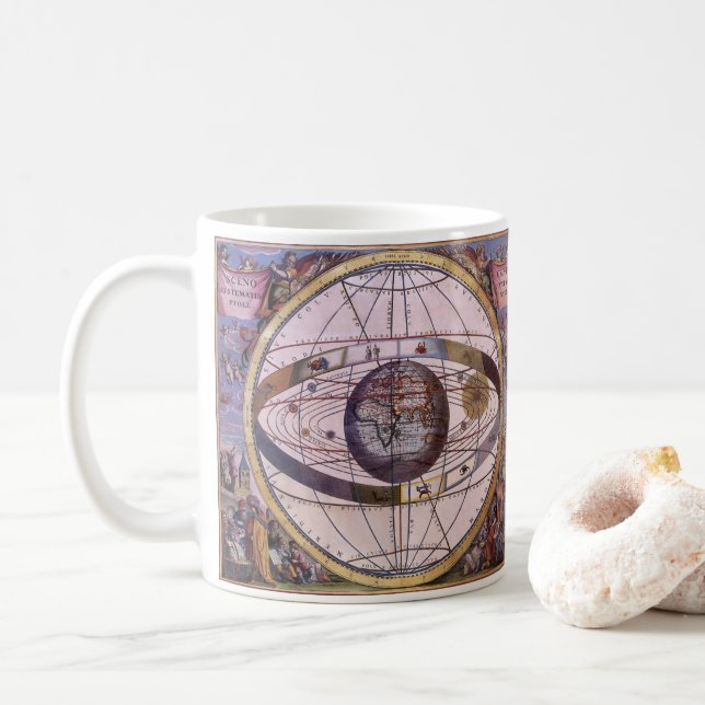 Mug Antique système solaire Ptolémaïque, Andreas Cella (Avec donut)