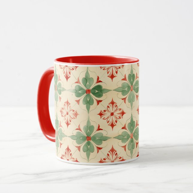 Mug Antique Tile de Noël (Devant gauche)
