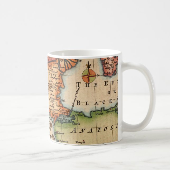 Mug Antique vieille carte inspirée (2) (Droite)