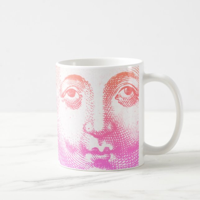 Mug Antique Vintage face de soleil rose (Droite)