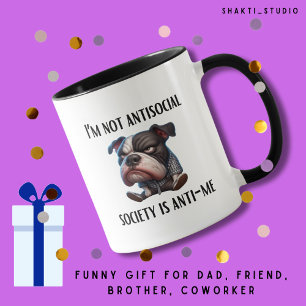 Mug Antisocial introverti fun cadeau d'anniversaire po