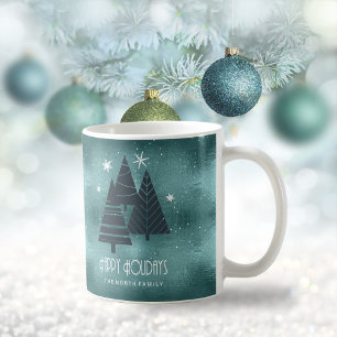 Mug Antlers de cerfs Silhouette et flocons de neige Tu