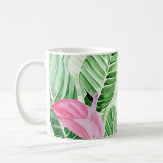 Mug Anturio Rosa Planta Tropical