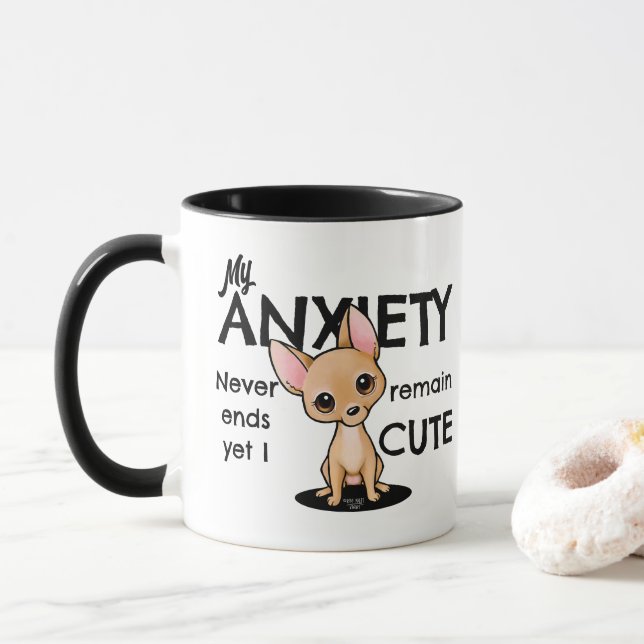 Mug Anxiété chez le Chihuahua  (Avec donut)