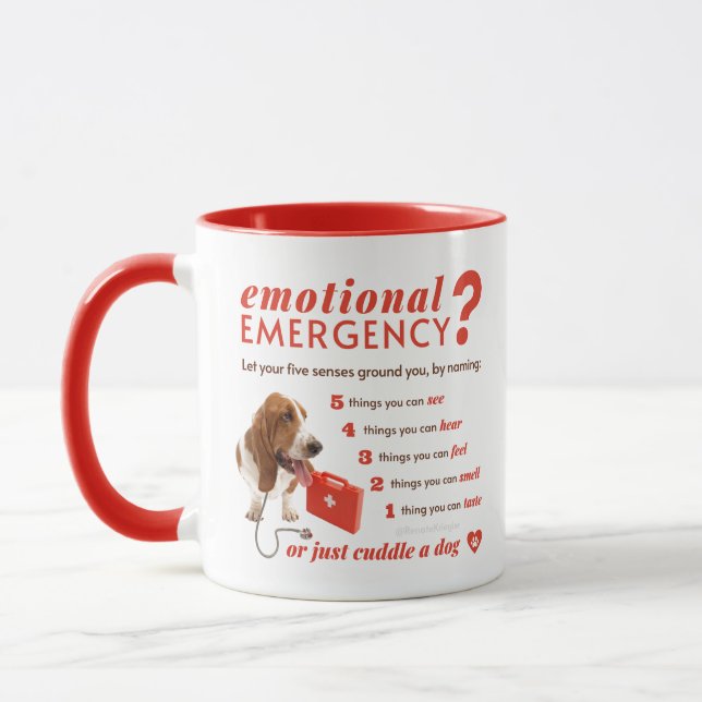 Mug Anxiété émotionnelle - Docteur Chien - Compte à re (Gauche)