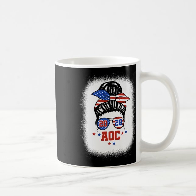Mug Aoc 2028 A.o.c. 2028 Pour Le Président Messy Bun G (Droite)