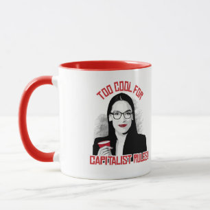 Mug AOC Trop Cool pour les Règles Capitalistes