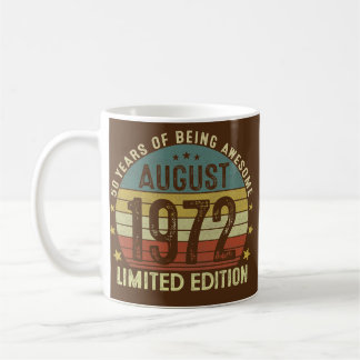 Mug Août 1972 Cadeau 50 Ans Pour Hommes Vintage