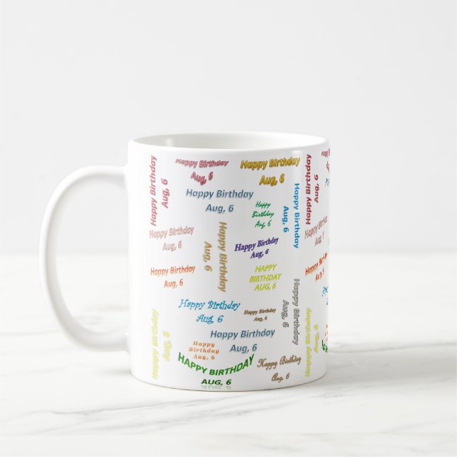 Mug Août 6 Anniversaire (Gauche)