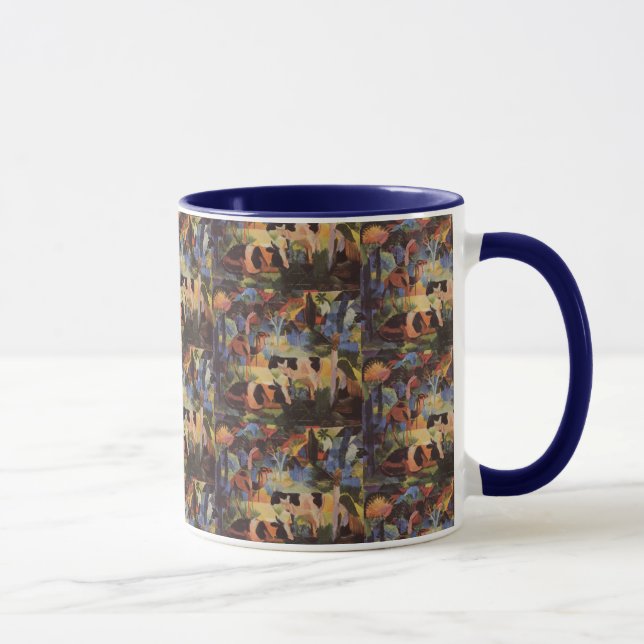 Mug Août Macke Paysage avec vaches et chameau (Droite)