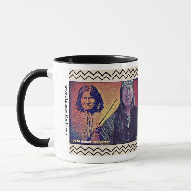 Mug Apache Kinfe ®️ ™️ 🇺 🇸 Geronimo et Redfeather Mu (Gauche)