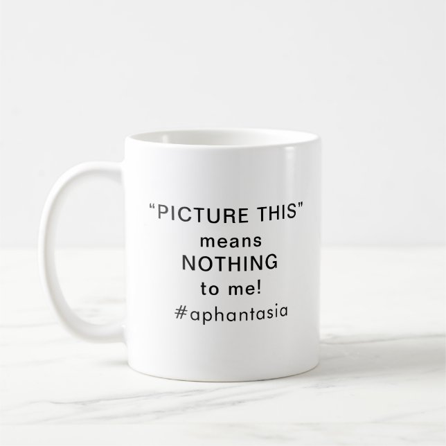 Mug Aphantasia élève élève photo cette police noire (Gauche)