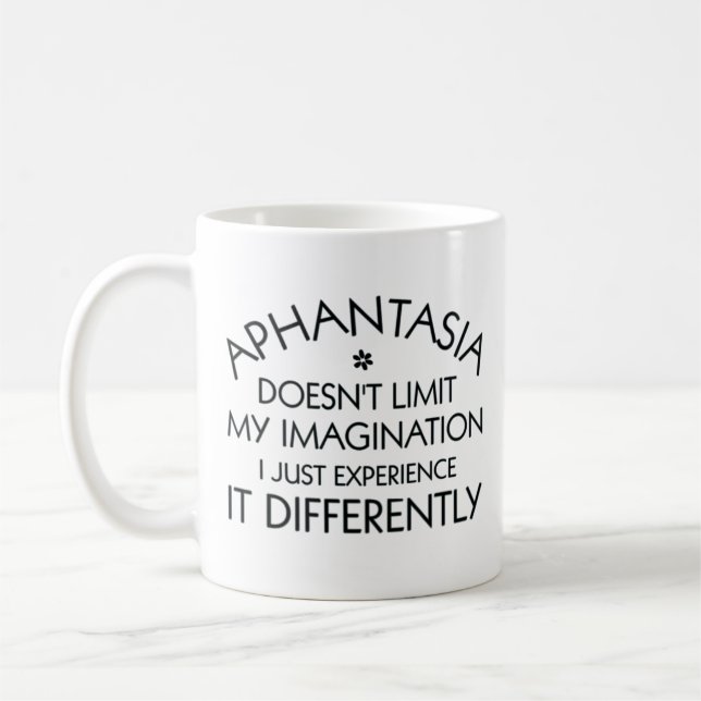 Mug Aphantasie Imagination Différente Police Noire (Gauche)