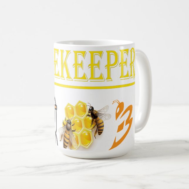 Mug Apiculteur – Si je cours, vous courez – Abeille –  (Devant droit)