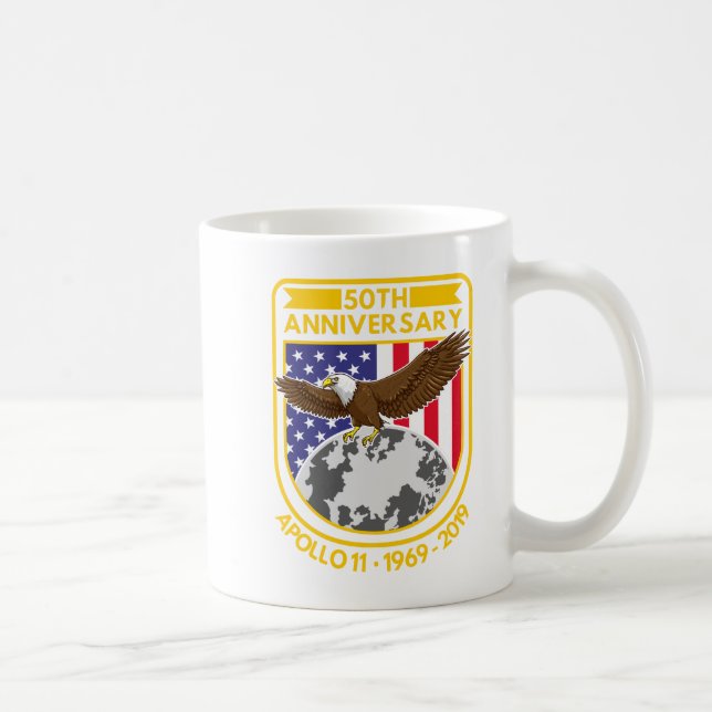Mug Apollo 11 Lune Landing 50e Anniversaire nouveauté (Droite)