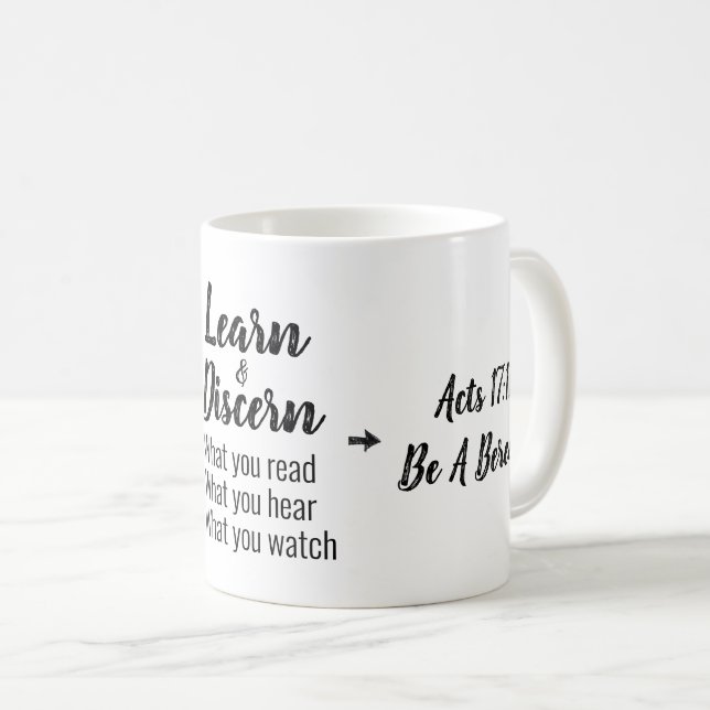 Mug Apologétique Bible Berean Script (Devant droit)