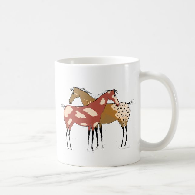 Mug Appaloosa de deux chevaux et conception de (Droite)