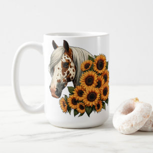 Mug Appaloosa Horse aux tournesols