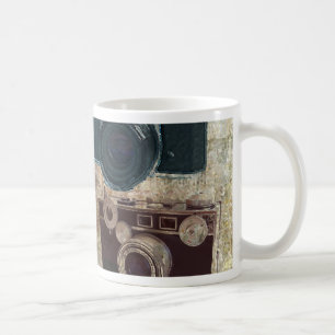 Mug appareil-photo affligé de photographie de