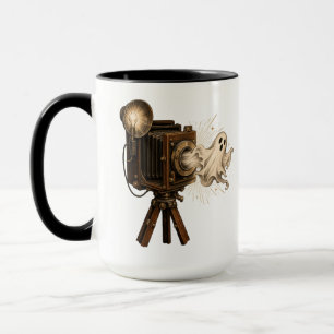 Mug Appareil Photo Fantôme Halloween Vintage – Rétro E