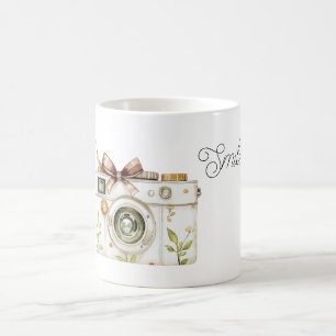Mug Appareil photo Fleurs Jaunes Arc