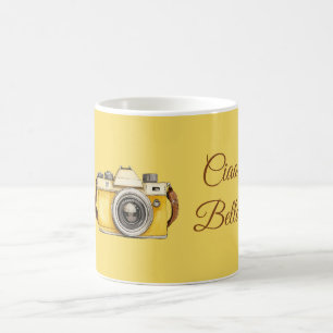 Mug Appareil Photo Jaune Ciao Bella