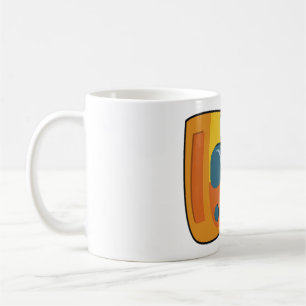 Mug Appareil photo rétro jaune point and shoot