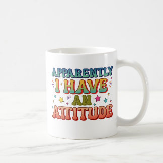 Mug Apparemment, j'ai une attitude Rétro Groovy 