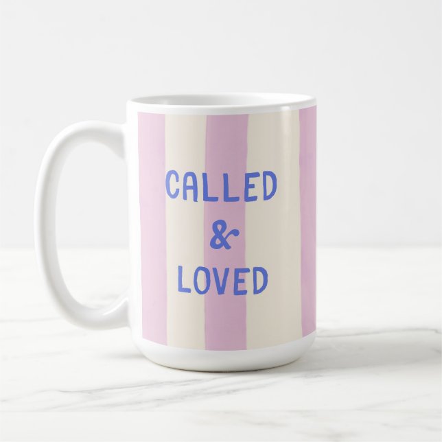 Mug Appelé & Aimé Citation Chrétienne Moderne Mignonne (Gauche)
