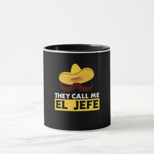 Mug Appelez-moi Jefe Funny Chef Mexicain Cook Boss Cad