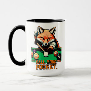 Mug Appelez Votre Pocket Fox Jouant Au Billard
