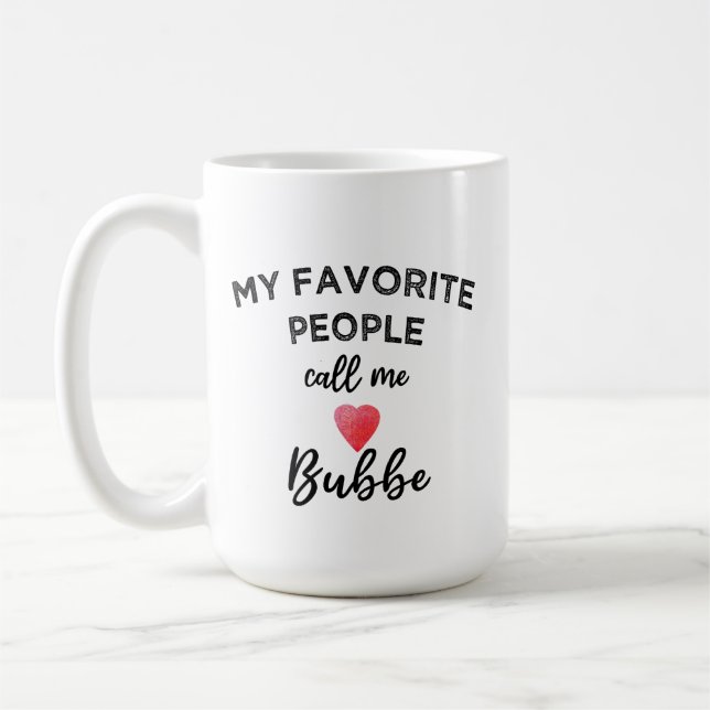 Mug Appelle-moi BUBBE Grand-mère yiddish Grand-mère ju (Gauche)