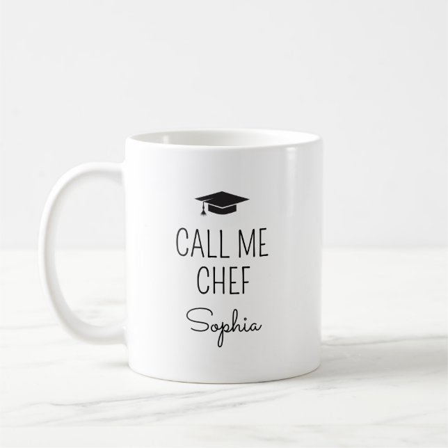 Mug Appellez-Moi Chef Nom Personnalisé (Gauche)