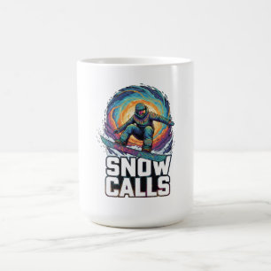 Mug Appels à neige Snowboardeur