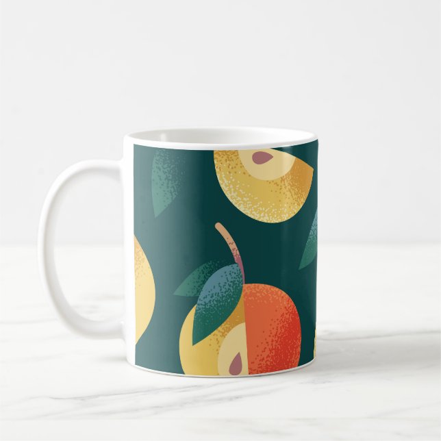 Mug Apple Delight : Vert Foncé Sans Couleur. (Gauche)