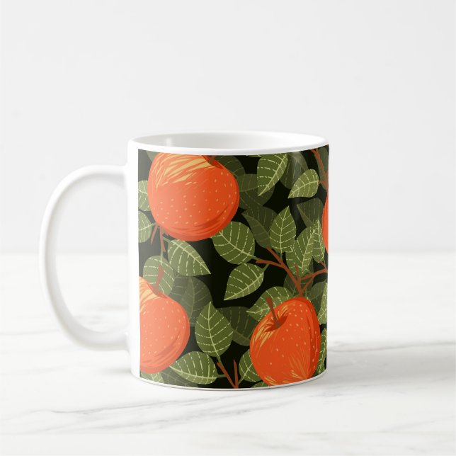 Mug Apple Harvest : Feuilles verts Vintages (Gauche)