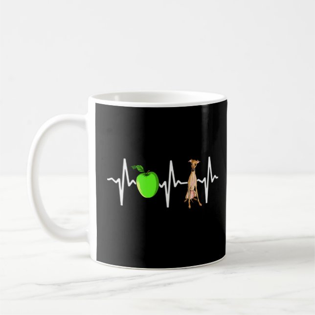 Mug Apple Italien Greyhound Heartbeat Chien (Gauche)