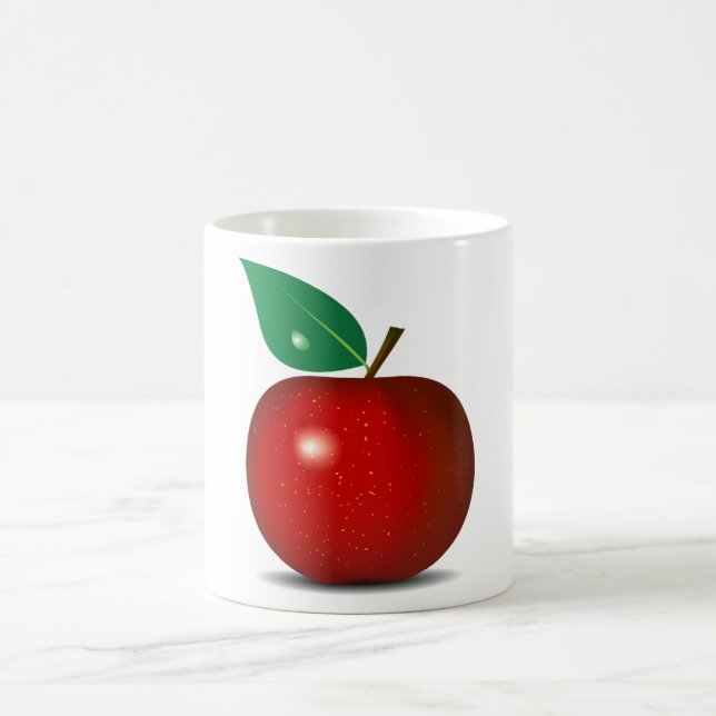 Mug Apple rouge croquant attaquent (Centre)